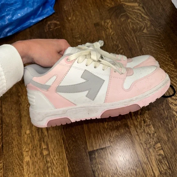 Light pink off white sneakers
